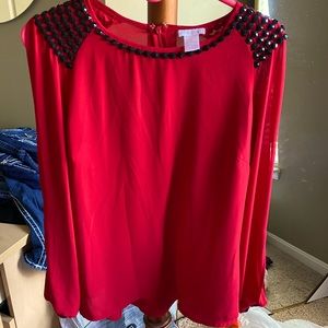 Cache Red Blouse M